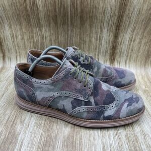 Cole Haan Lunargrand Wingtip Men's Size 10 M Camo Shoes Brogue Oxford C12510